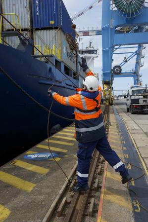 Lamaneur sur le port de montoir-de-Bretagne